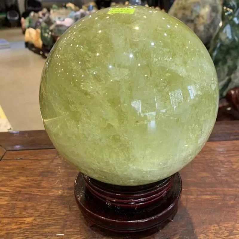 Quả Cầu đá Thạch Anh vàng 7,9kg 