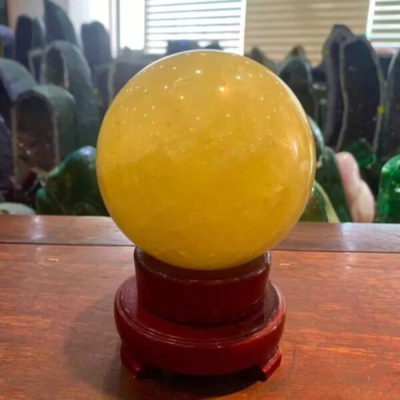Quả Cầu thạch anh vàng 1,8kg 