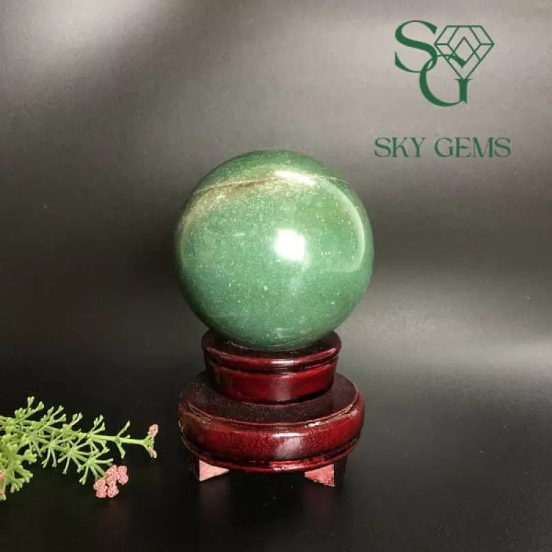 Quả Cầu Thạch Anh Xanh 645g