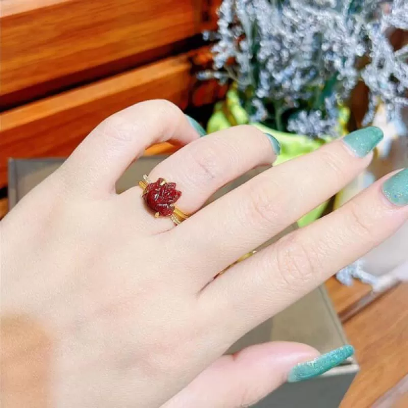 Nhẫn Hồ Ly Tóc Đỏ Bọc Vàng 10k