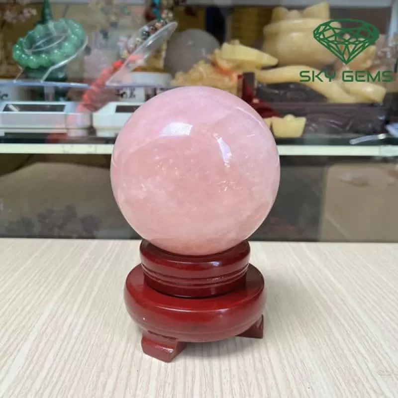 Quả cầu Thạch anh hồng 1kg