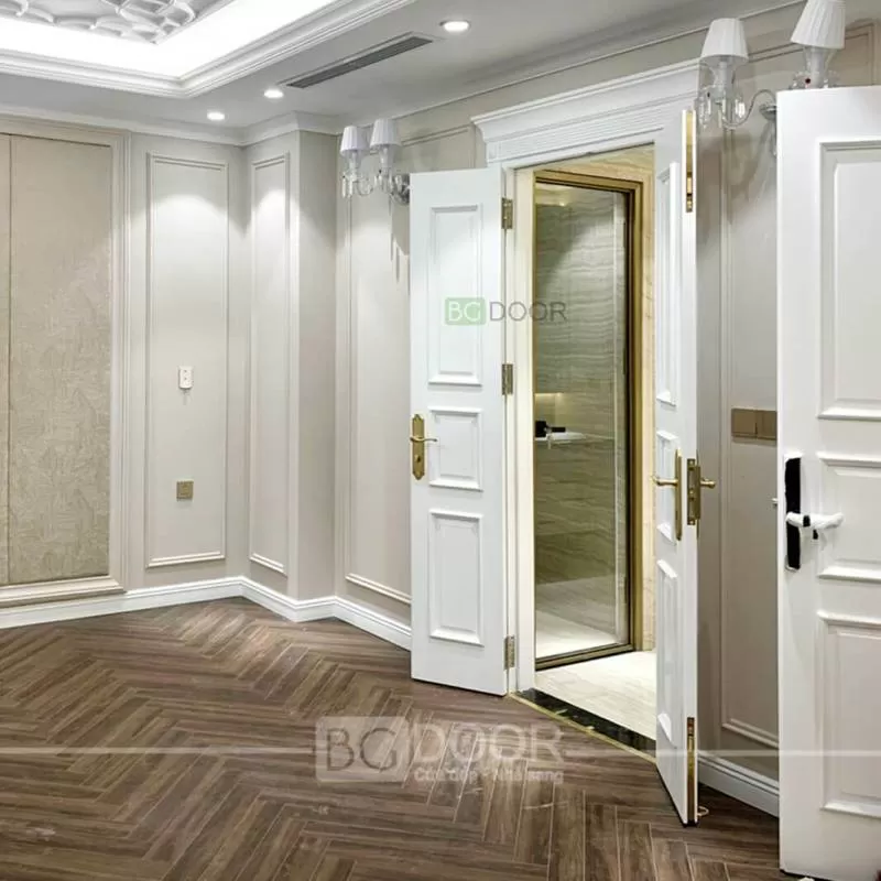 Cửa huỳnh âm + phào nổi sơn bệt