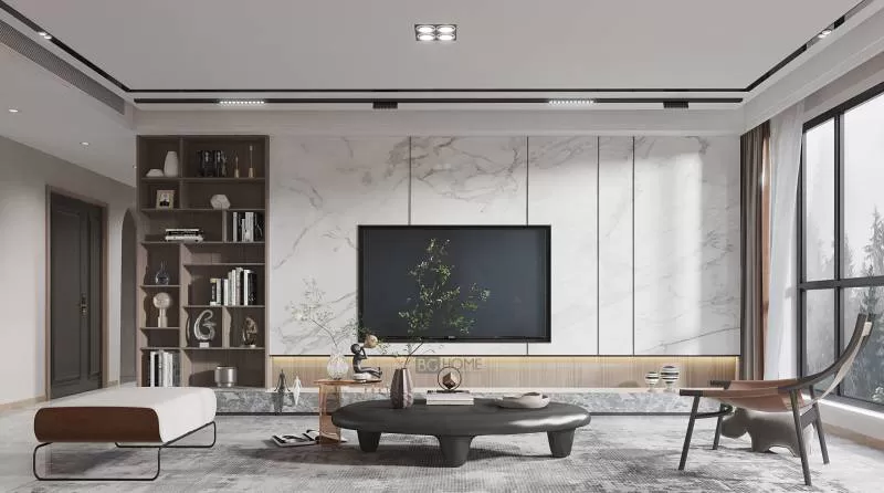 Mẫu vách tivi phòng khách hiện đại BG-VTV-010