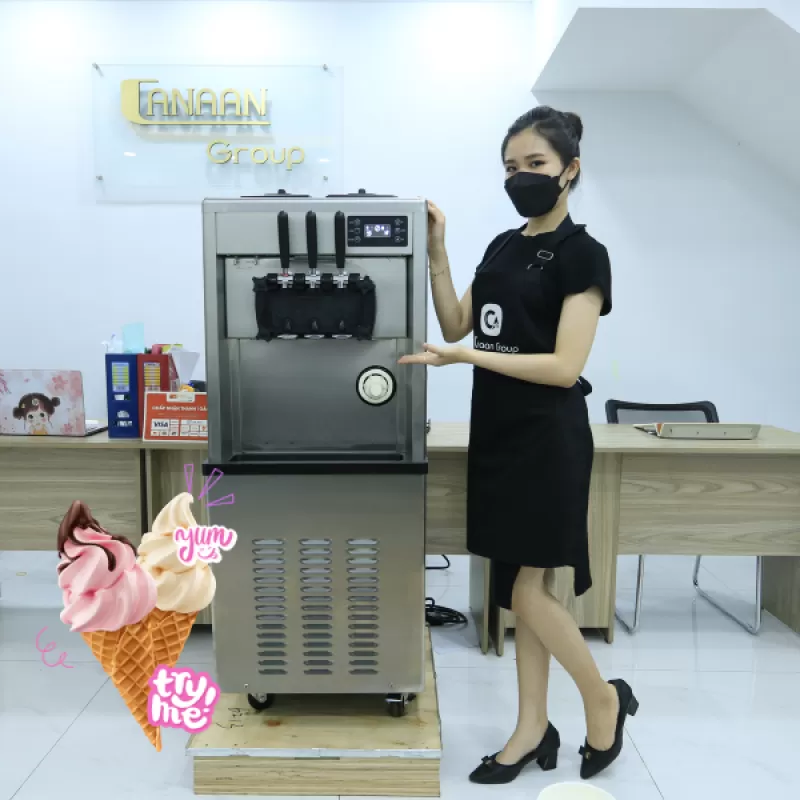Máy Làm Kem Tươi Inox 3 Vòi LK 023