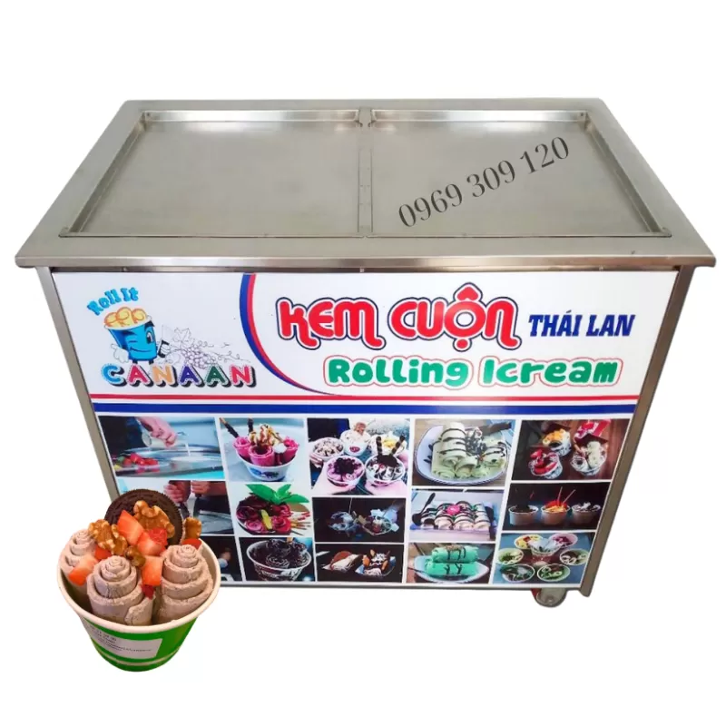 Máy Kem Cuộn Thái Lan 2 Chảo (42cm)