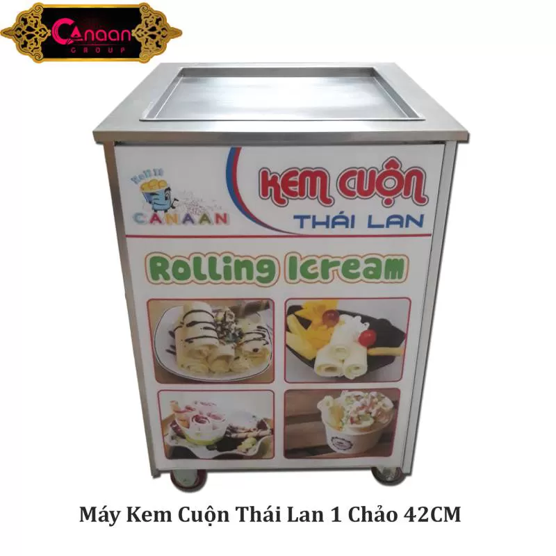 Máy làm Kem Cuộn Chảo 42cm