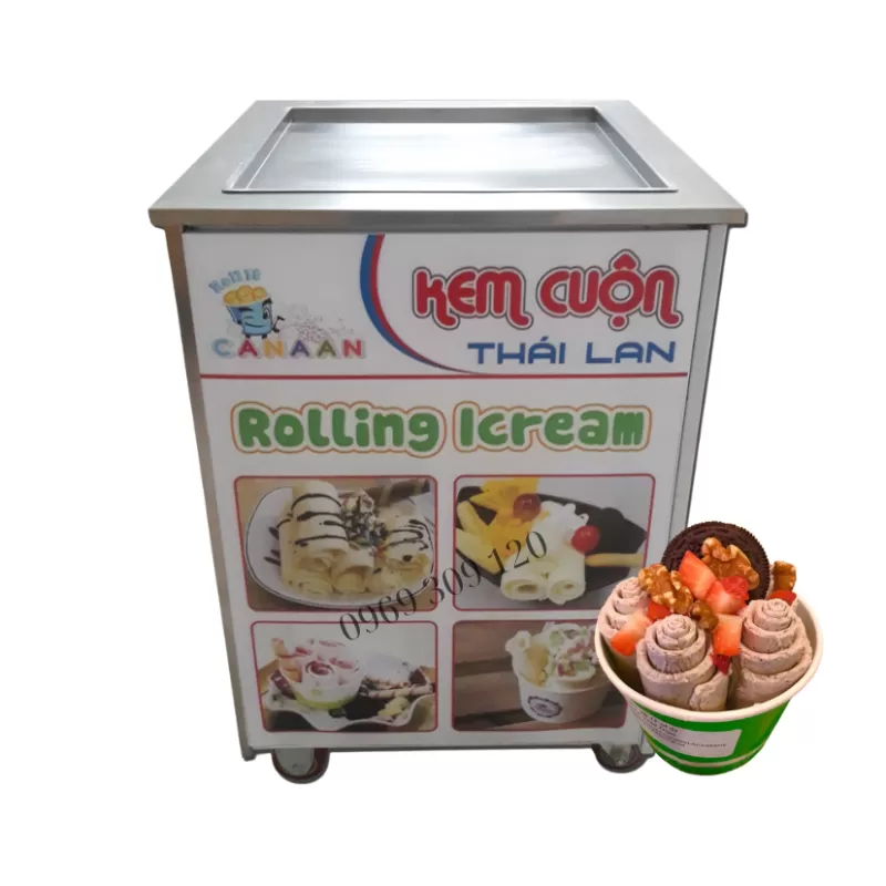 Máy Làm Kem Cuộn Mini