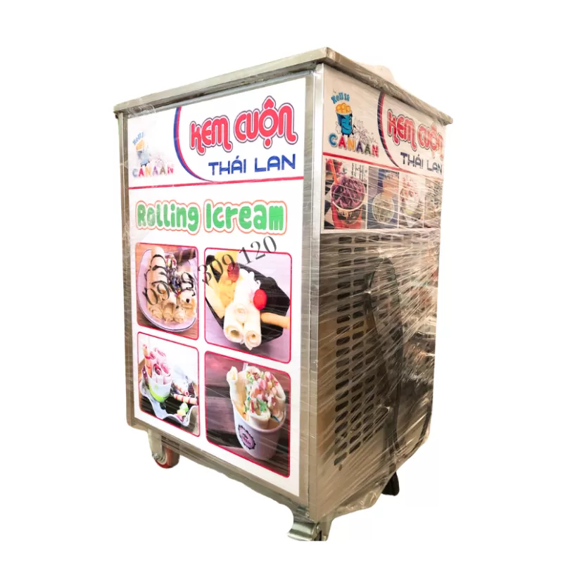 Máy Làm Kem Cuộn Thái Lan MC 42cm thanh lý 95 