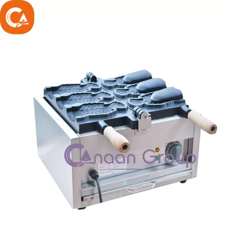 Máy Làm Bánh Cá Cười 3 Khuôn Dùng Điện