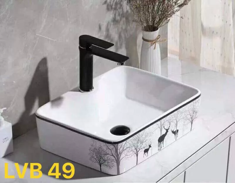 Chậu treo tường hoặc đặt bàn đá homaya49-kt 48-37