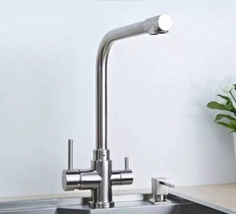 Vòi rửa bát nóng lạnh Homaya 3 đường nước 304 -15