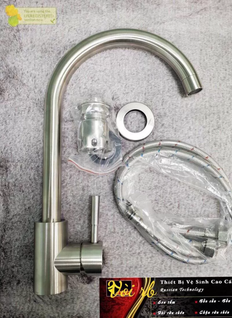 Vòi rửa bát cần cứng 304 nặng Homaya-48 