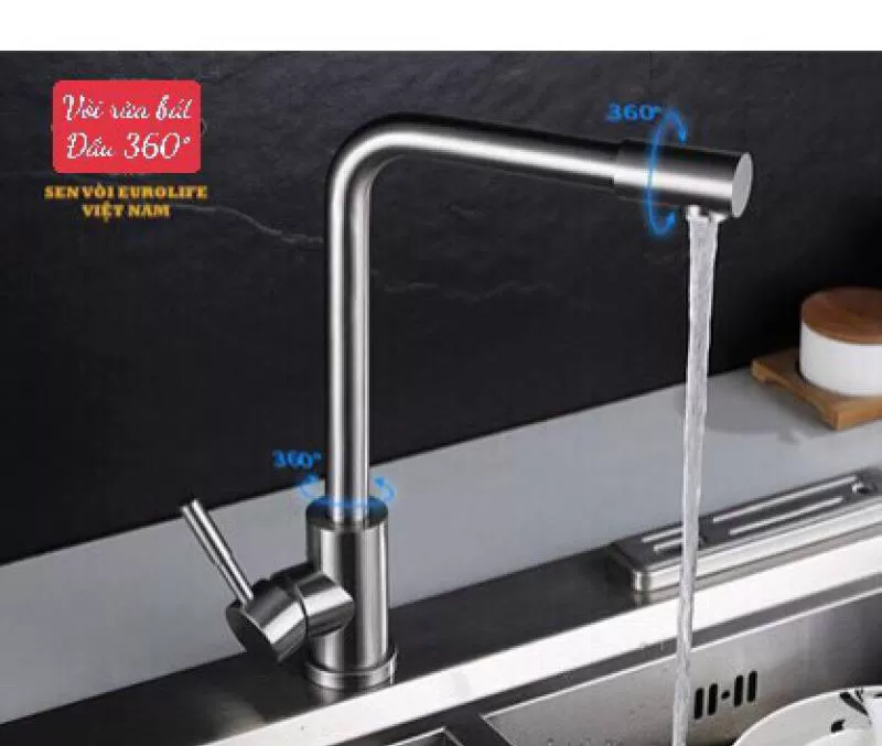 Vòi rửa bát cần cứng 304 Homaya-45 