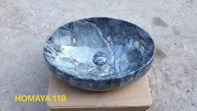 Chậu rửa mặt màu đen homaya 118