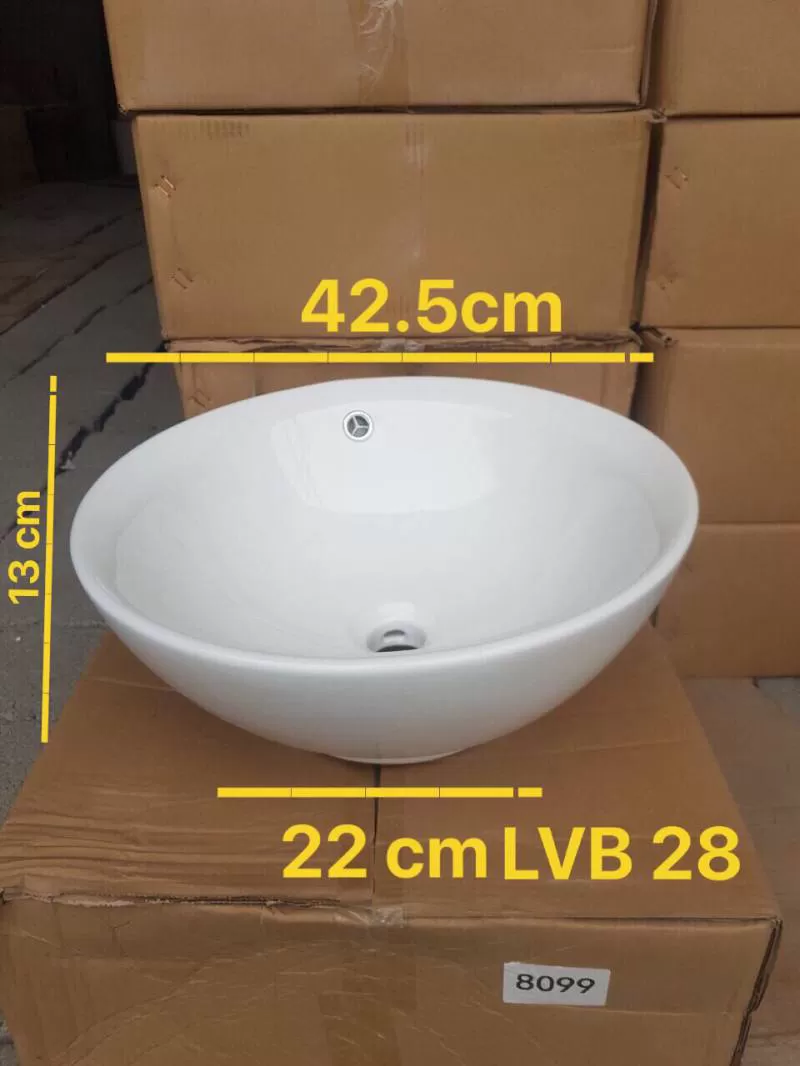 Chậu tròn bát tô đặt bàn đá homaya 28