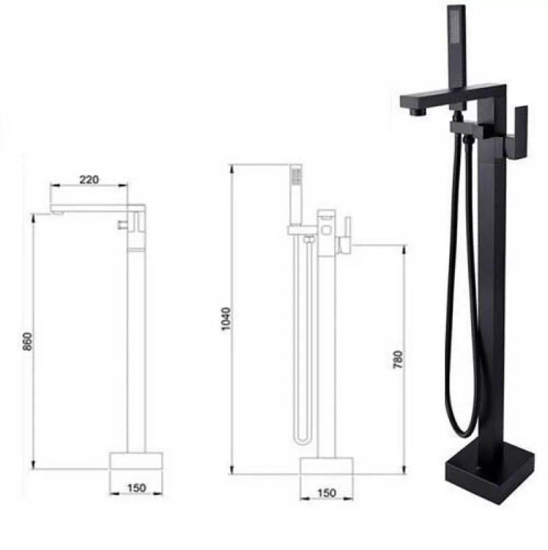 Sen bồn homaya ns03 black kt 15x15x84