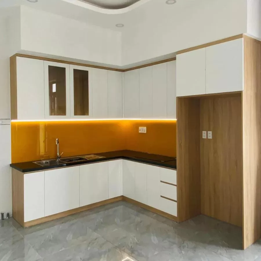 Tủ Bếp Chữ L Đẹp Hiện Đại