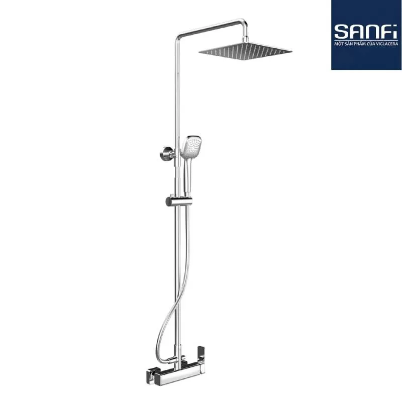 SEN TẮM CÂY NÓNG LẠNH SANFI , TAY SEN 1 CHẾ ĐỘ MASSAGE SF585 – Đức Việt Ceramic 