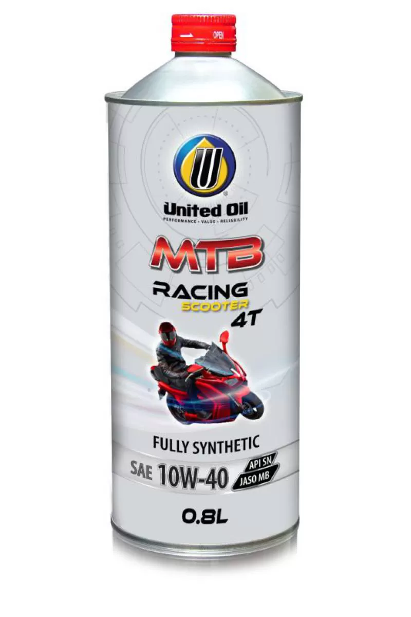 Nhớt Xe Tay Ga United MTB Racing Scooter SAE 10W40 API SN/JASO MB
