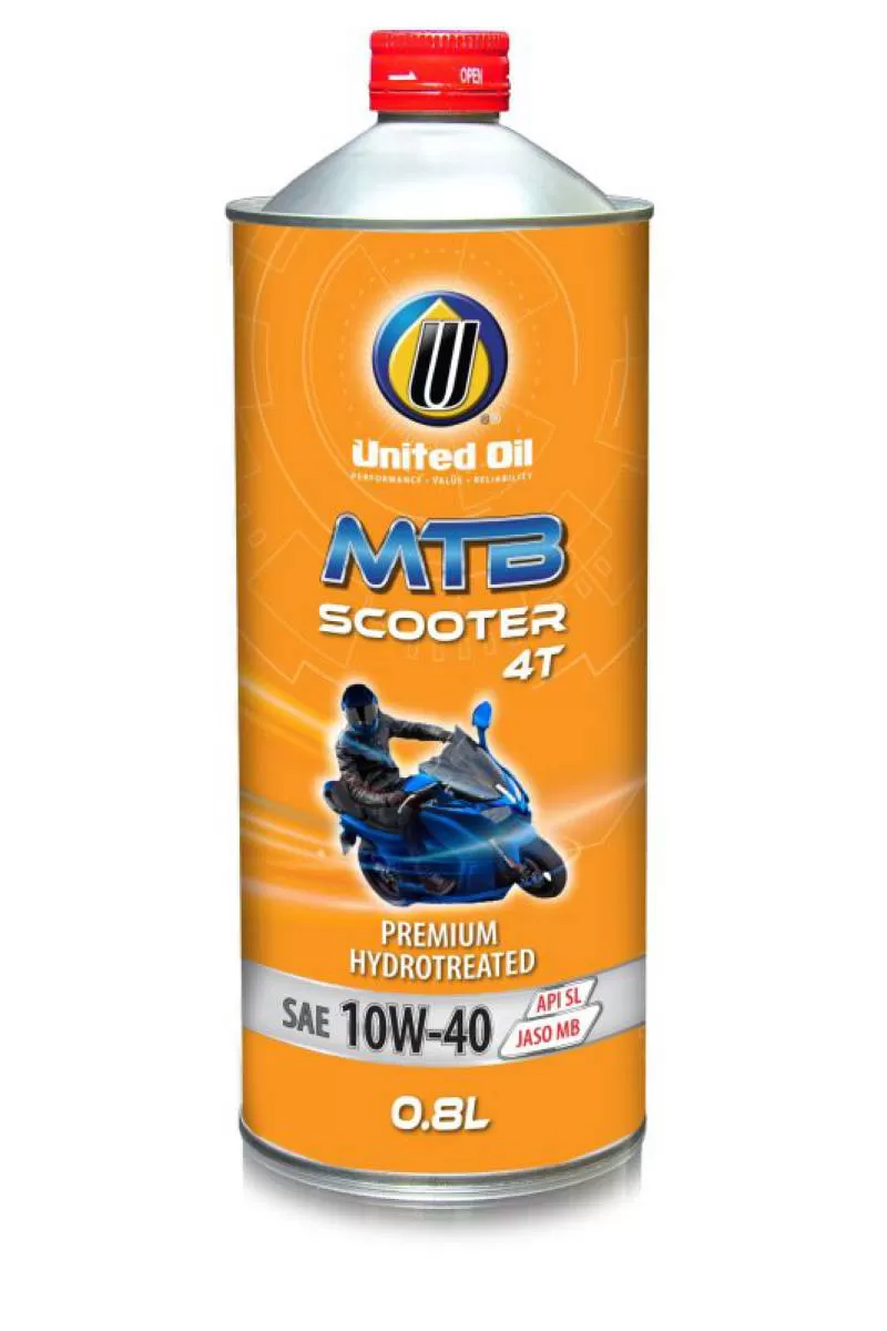 Nhớt Xe Tay Ga United MTB Scooter SAE 10W40 API SL/JASO MB