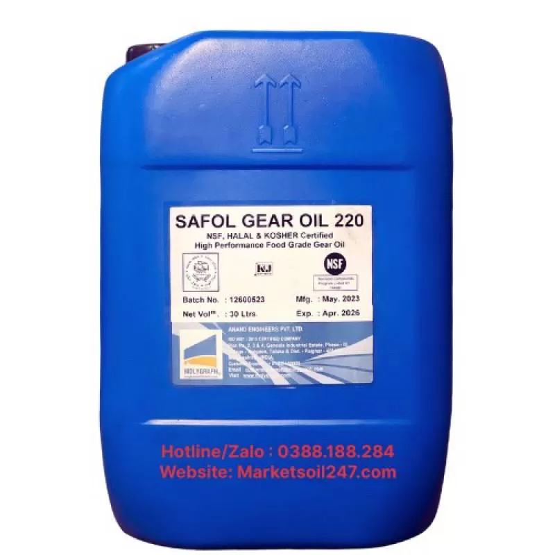 MOLYGRAPH SAFOL GEAR OIL 220 - Gía rẻ-Chất Lượng -NĐA