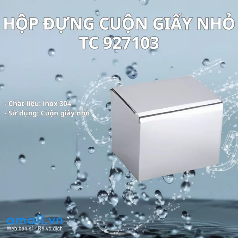 Hộp đựng cuộn giấy nhỏ inox 304 Model: TC 927103 vuông