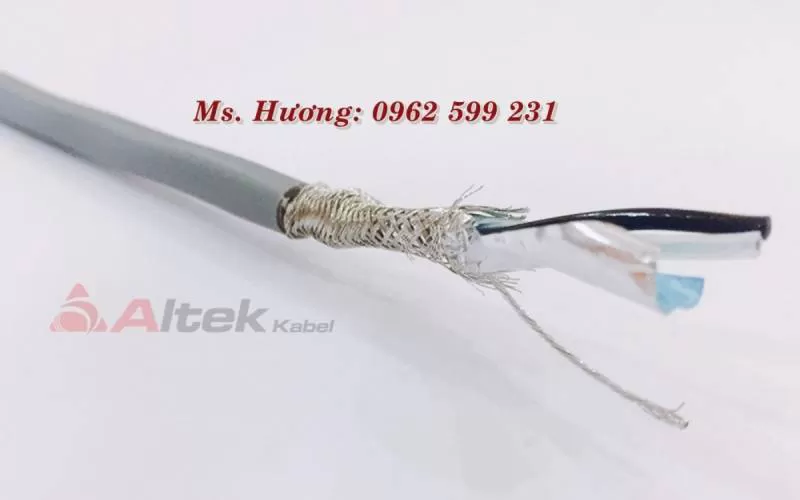 Giá mới tháng 6/2024) Cáp tín hiệu vặn xoắn Altek kabel 1 Pair 18AWG + Shield 2 lớp chống nhiễu