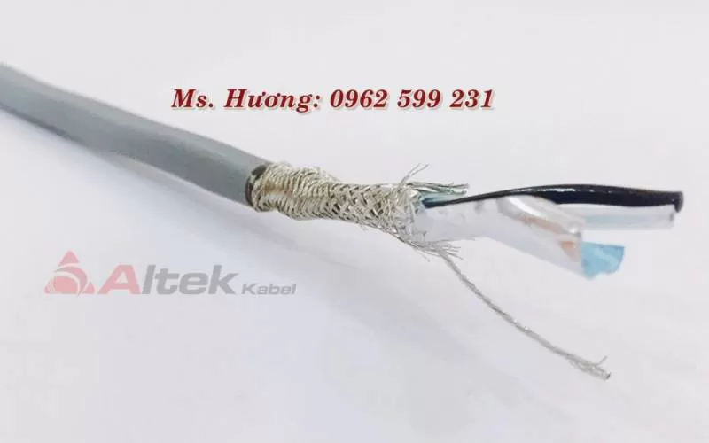 Giá mới tháng 6/2024) Cáp tín hiệu vặn xoắn Altek kabel 1 Pair 20AWG + Shield 2 lớp chống nhiễu