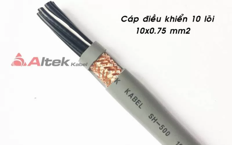Giá mới tháng 6/2024) Cáp điều khiển Altek kabel 10 lõi 0,5mm2 có lưới chống nhiễu - Huongkabel.com