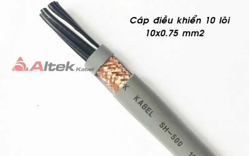 Giá mới tháng 6/2024) Cáp điều khiển Altek kabel 10 lõi 0,75mm2 có lưới chống nhiễu - Huongkabel.com