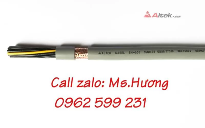 Giá mới tháng 6/2024) Cáp điều khiển Altek kabel 16 lõi 0,75mm2 có lưới chống nhiễu. - Huongkabel.com