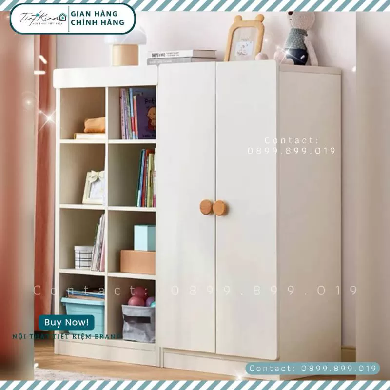 Mua Tủ Áo Bé Gái Có Kệ Sách - Nội Thất Tiết Kiệm HCM