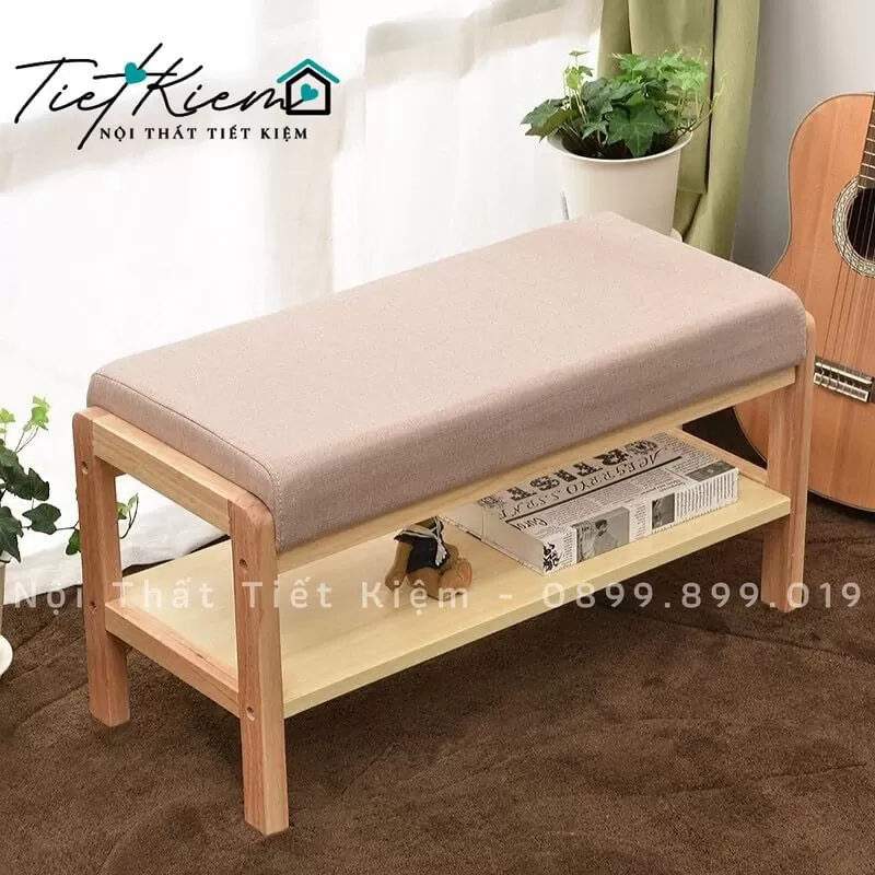 Ghế Mang Giày Gỗ Tự Nhiên Chắc Chắn Chất Lượng Tốt