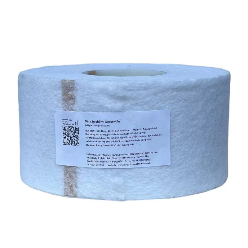 LƯỚI VẢI GIA CƯỜNG KHÔNG DỆT POLYESTER NEOTEXTILE (10CM X 100M)