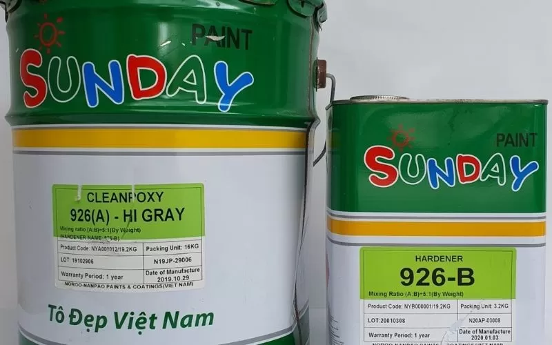 Sơn phủ Epoxy Sunday 926 chính hãng giá tốt