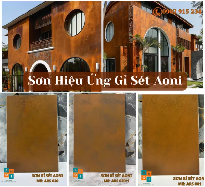 Sơn Hiệu Ứng Gỉ Sét Aoni