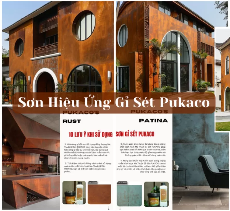 Sơn hiệu ứng Gỉ Sét là gì? Hướng dẫn cách sơn rỉ sét và Giá sơn rỉ sét