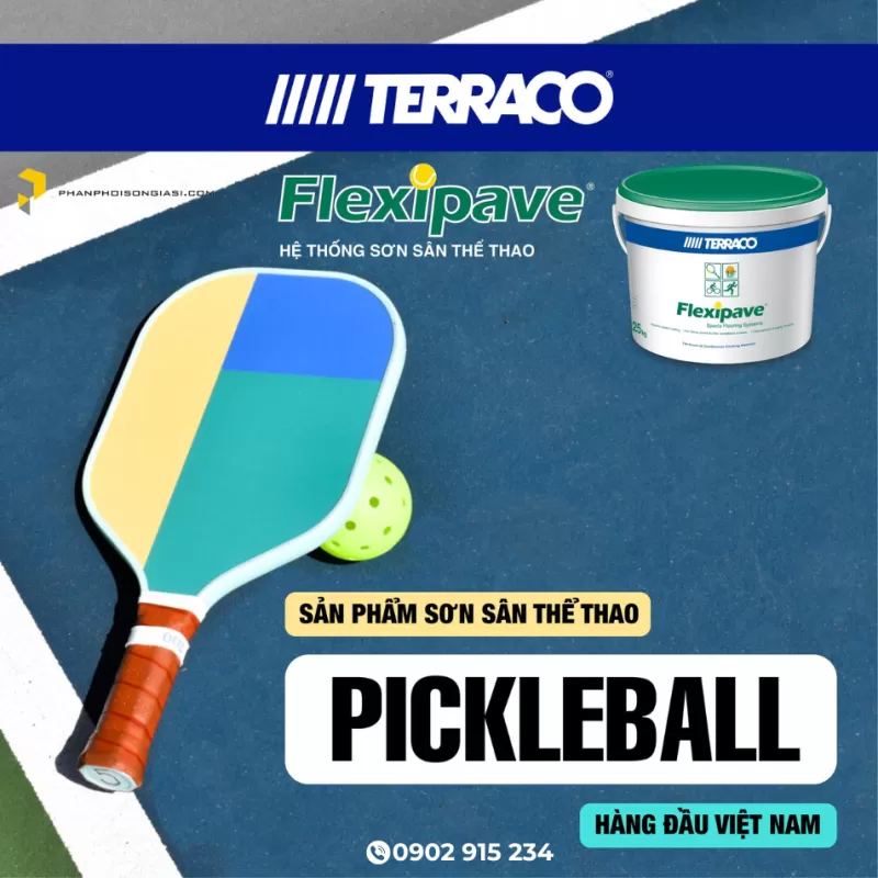 Sơn Sân Tennis - Sân Thể Thao Đa Năng Terraco Flexipave Giá Tốt
