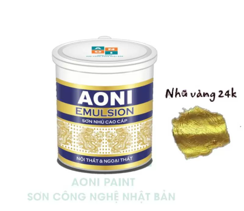 Sơn Nhũ Vàng 24K Cao Cấp - AONI Emulsion Công Nghệ Nhật Bản