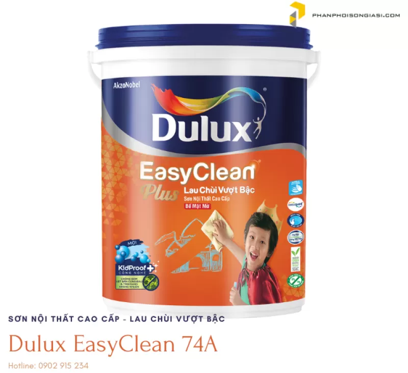 Dulux EasyClean Plus Lau Chùi Vượt Bậc - 74A Bề Mặt Mờ