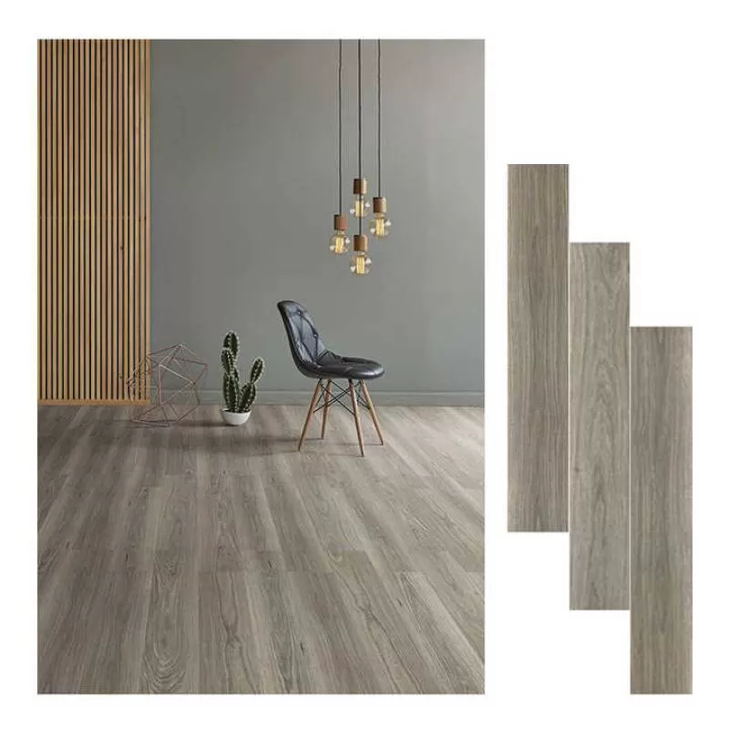 Villa Hotel Lobby 200*1200 Decorative Classic Grey Wood Look Effect Porcelain Tile