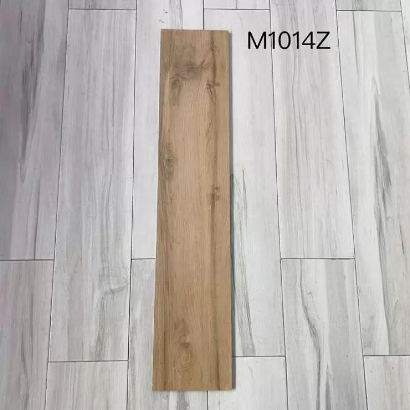High Quality 200x1000mm Glazed Porcelain Matte Tile Non-Slip Solid Wood Imitation Texture Indoor Floors Custom Size Wood Tiles 