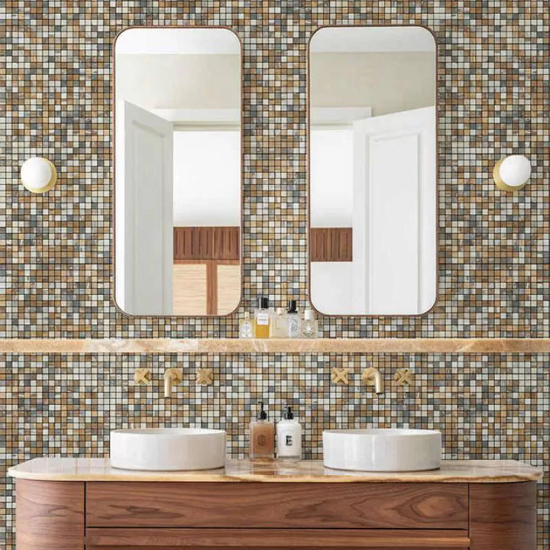 Easy to Install Self Adhesive Aluminum Composite Wall Tile Backsplash Background Mosaic Tile