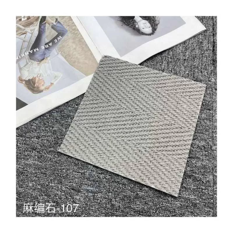 Hemp Weaving Patterngrey Decoration Stone Brain Hotel Soft Tile Flexible Stone 3D Soft Stone Wall Tiles 
