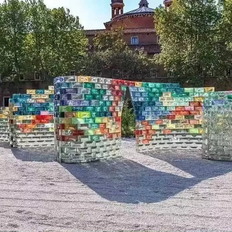 Custom Color Solid Crystal Glass Bricks Block Hotel Outdoor Decor 