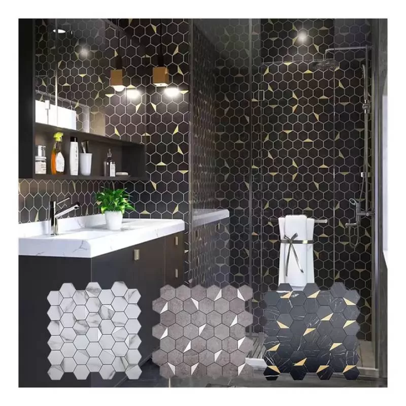 Peel and Stick Kitchen Backsplash Self-adhesive Mosaic Tiles Interior Wall Decor Peel and Stick Wallpaper 