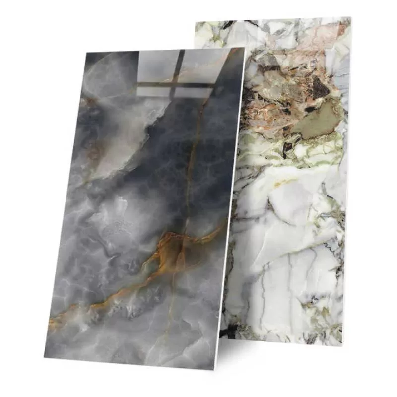 Modern Large-format Luxury Stone Tiles 900*1800mm Glossy Porcelain Ceramics for Interior Villa Wall and Room Floor Tiles 