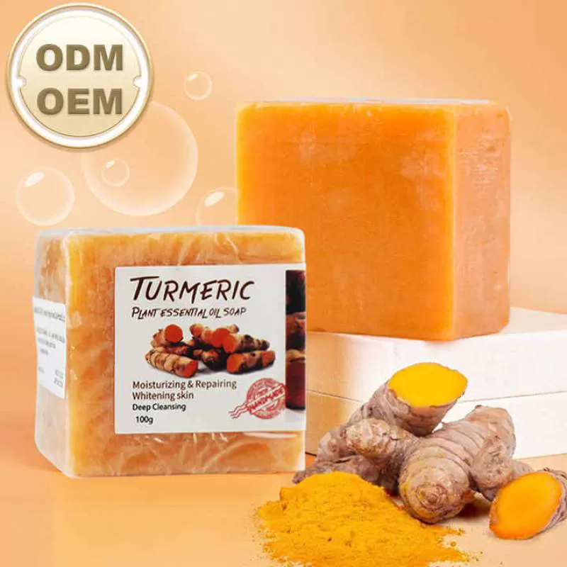 Private Label Natural Organic Turmeric Handmade Anti Acne Herbal Tumeric Soap 
