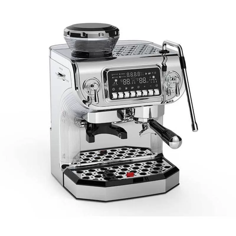 Commercial Professional Stainless Steel Brew 3 in 1 Espresso Coffee Machine With Grinder Beans 