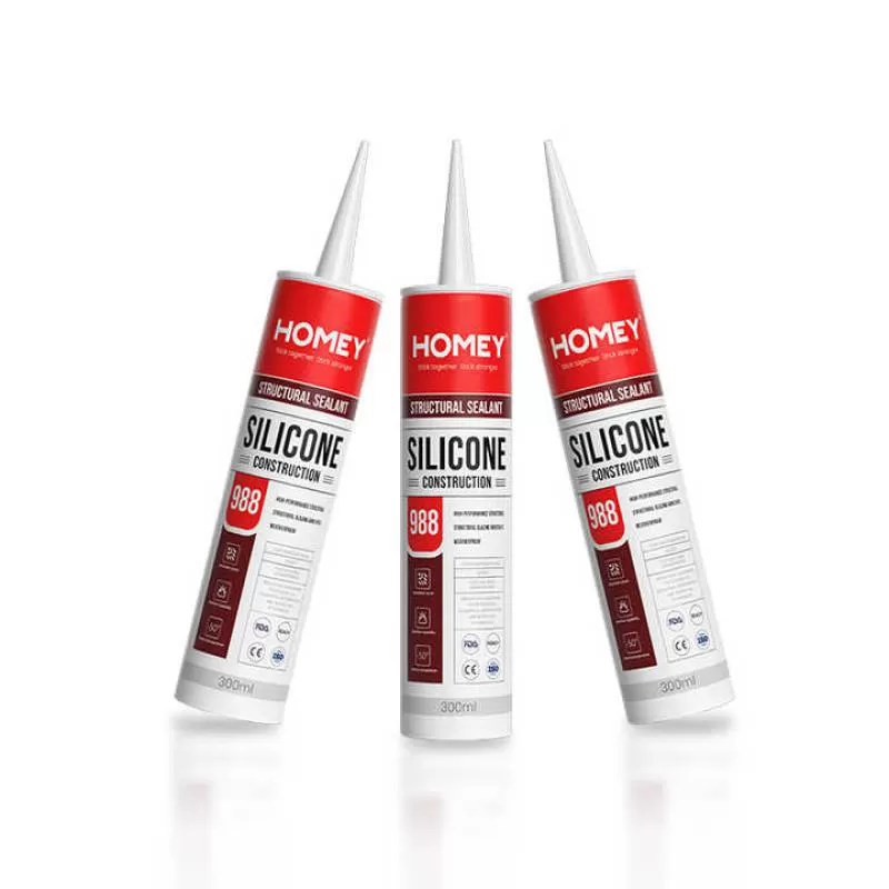 Homey 988 Anti-Mold Silicone Sealant 600ml White Construction Gray Waterproof Neutral Adhesive Plastic Home Construction Various 